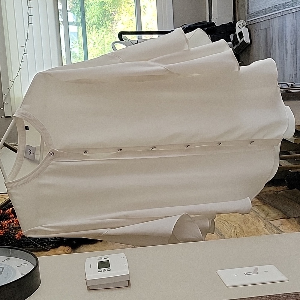 Cabi Flutter Sleeve Blouse Lg